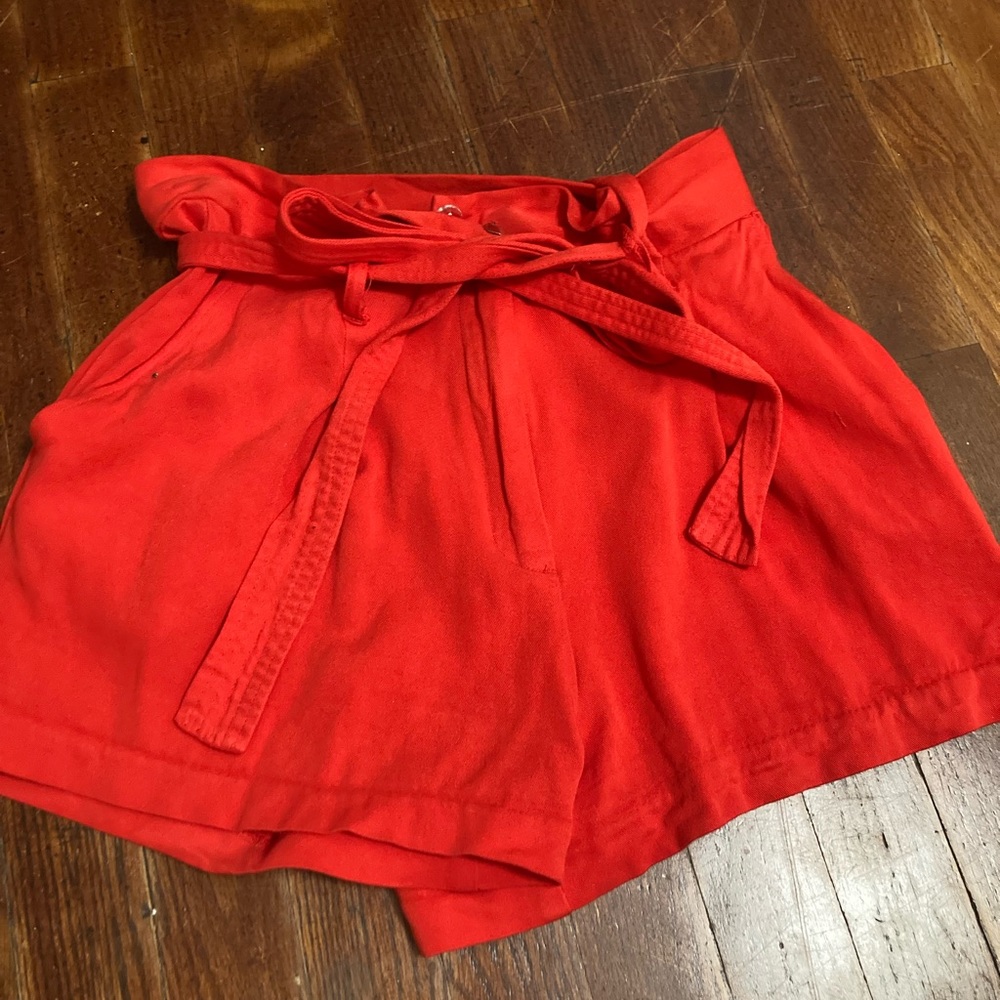 Forever 21 red high waisted shorts